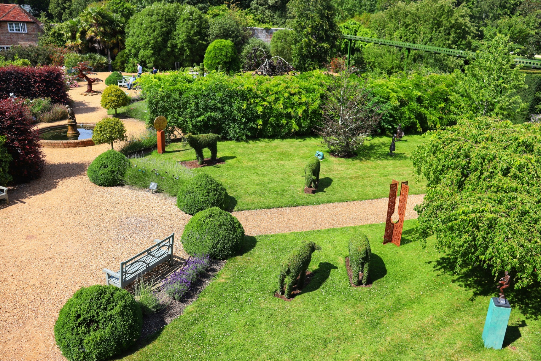 Landscaped garden with ornamental planting