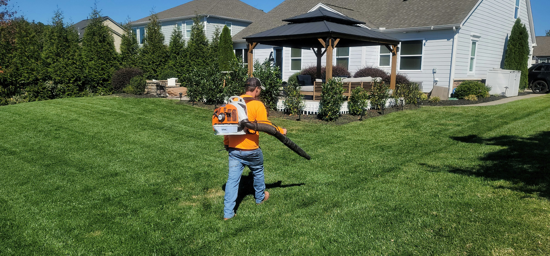 Grounds maintenance team at work